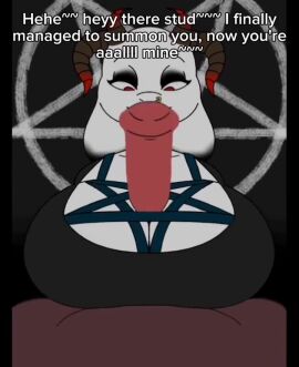 beat_banger breast_grab breasts breasts_bigger_than_head breasts_out cum cum_in_mouth cum_inside demonic horse_penis horsecock nipple_piercing nipples subtitles tagme toriel toriel_beat_banger video