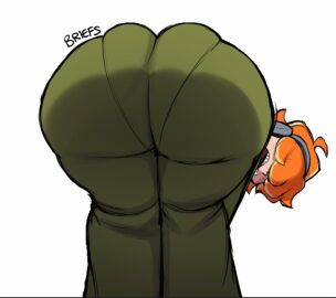 1femboy ass ass_focus big_ass big_ass_(male) blackwhiplash bottom_heavy bottom_heavy_femboy briefers_rock bwl edited femboy femboy_focus femboy_only feminine feminine_male flare_pants freckles girly hair_over_eyes headphones huge_ass large_ass light-skinned_femboy light-skinned_male light_skin looking_at_viewer looking_back male male_focus male_only open_mouth orange_hair panty_&_stocking_with_garterbelt pantylines thick thick_ass thick_boy thick_thighs trap white_background