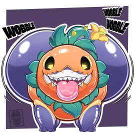 1:1 absurd_res all_fours ass big_butt clothing costume english_text feral fish glowing glowing_eyes grey_body halloween hi_res holidays huge_butt hyper hyper_butt jeff_the_land_shark looking_at_viewer male marine marvel onomatopoeia open_mouth shark sharp_teeth solo sound_effects teeth text tongue tongue_out yamwamm yellow_eyes