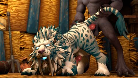 3d anal anal_sex animal_genitalia animal_penis anthro anthro_on_feral anthro_penetrating anthro_penetrating_feral anthro_penetrating_male balls biped blizzard_entertainment blue_stripes canid canine canine_genitalia canine_penis canis digital_media_(artwork) druid duo erection faceless_character faceless_male fangs felid feline feral feral_focus feral_penetrated from_behind_position fur genitals glowing glowing_eyes grey_body grey_fur hi_res holding_tail knot magic_user male male/male male_on_feral male_penetrated male_penetrating male_penetrating_feral male_penetrating_male mammal mythological_canine mythological_creature mythology pantherine penetration penile penile_penetration penis perromalo quadruped sabertooth_(anatomy) sex standing striped_body stripes tail teeth tiger tribal_spellcaster tusks warcraft were werecanid werecanine werewolf white_body white_fur wolf worgen ygor zoophilia