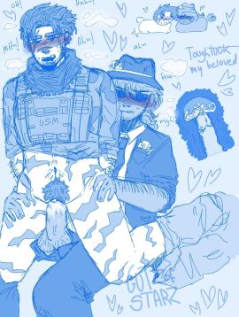 2boys artist_request blush chance_(forsaken) cum cum_in_pussy cum_in_womb cum_on_penis cuntboy drooling forsaken_(roblox) gay guest_1337_(forsaken) half-dressed handles intersex male on_knees penetration penis pussy request riding_penis roblox roblox_game robloxian scars self_upload sitting stargutz69 sweat tdick transmasc