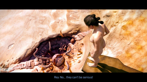 1girls 3d absurd_res ashamed ass blender breasts defeated defeated_heroine enf exposed_breasts feet female hi_res humiliated humiliation imminent_vore looking_down monster nipples nude nude_female only_one_naked public public_exposure public_nudity realistic rey reynydays sarlacc star_wars toes