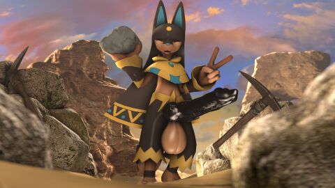 16:9 2024 3d aceydrgn anthro anubis_(pal) balls big_balls big_penis black_penis closed_eyes cloud detailed_background digital_media_(artwork) erection genitals gesture hand_gesture hi_res holding_object holding_rock huge_balls huge_cock hyper hyper_genitalia hyper_penis knot knotted_penis male male_anthro outside pal_(species) palworld penis pickaxe pocketpair rock semi-anthro sky solo source_filmmaker_(artwork) v_sign vein veiny_penis widescreen