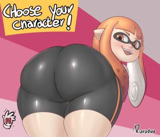 1girls ass ass_bigger_than_head ass_focus back_view big_ass big_butt big_thighs blush blushing butt female glove inkling inkling_girl kaori_(splatoon) looking_at_viewer looking_back looking_back_at_viewer nintendo orange_eyes orange_hair ruruduu smash_bros solo solo_female solo_focus splatoon splatoon_(series) super_smash_bros. super_smash_bros._ultimate tagme thick thick_ass thick_hips thick_legs thick_thighs thighs
