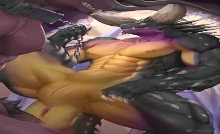 2d abs animated anthro anthro_on_anthro behemoth capcom chains colar dubious_consent elder_dragon final_fantasy gay inkudoragoon low_res lowres male male/male male_only monster_hunter nergigante no_sound pecs short_playtime slit square_enix tagme video yaoi