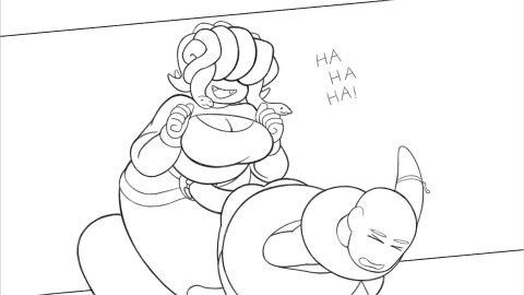 1boy 1boy1girl 1girls animated big_breasts big_dom_small_sub black_and_white boobs bouncing_breasts closed_eyes covered_eyes curvy faceless_male fangs female femdom happy happy_female key laugh laughing no_sound nude nude_male open_mouth partially_undressed pegging rolld6toporn shirt short_hair snake_girl snake_hair snake_humanoid snake_tail strap-on tagme thrusting thrusting_into_ass video