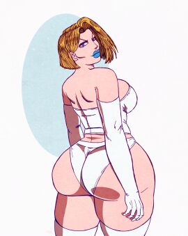 1girls ass_focus big_ass big_breasts big_thighs blonde_hair blue_eyes blue_lips blue_lipstick bob_cut bulging_breasts cleavage corset emma_frost large_ass looking_at_viewer marvel masochistmaverick pawg smiling thick_ass thick_lips thick_thighs thighhighs wide_hips x-men