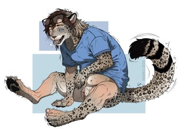 anthro black_lips blue_eyes bottomless brown_hair claws clothed clothing cuntboy cuntboy_transformation eyewear fangs felid feral fluffy fluffy_tail fur fur_growth furry gender_transformation genitals glasses grey_body grey_fur growth hair hi_res human_to_feral intersex kaeku lips male male_to_cuntboy mammal markings mti_transformation multi_nipple nipples pantherine pawpads penis penis_shrinking penis_to_vagina_tf pussy shirt sitting snow_leopard solo species_transformation spots spotted_body spotted_fur t-shirt tail teeth toe_claws topwear transformation whiskers