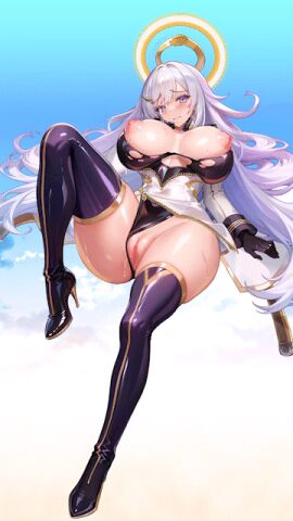 athena_(aeons_echo) big_breasts breasts female project_qt tagme