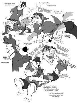 3_toes 5_fingers 5_toes anthro bear biped bulge canid canine cheek_tuft clothed clothed_anthro clothed_female clothed_male clothing detailed_bulge dialogue disney duo english_text erection exercise facial_tuft feet female fingers foot_fetish foot_lick foot_play fox fur fur_markings fur_tuft genital_outline gloves_(marking) hair hands_behind_head hi_res laugh leg_markings licking major_friedkin male male/female mammal markings monochrome navel open_mouth open_smile penis penis_outline polar_bear push-up sit-up sketcher92 smile snout socks_(marking) tail talking_to_another teeth text tickle_fetish tickling tickling_belly tickling_feet toes tongue tongue_out tuft ursine uvula wearing_hat zootopia