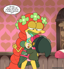 1boy 1girls accessory adullperson amphibia amphibia_(series) amphibian anthro anthro_female anthro_focus anthro_male anthro_on_anthro anthro_only anthro_penetrated anthro_penetrating anthro_penetrating_anthro anthrofied clothed clothing cub detailed_background dialogue dirty_talk disney disney_channel dress english english_text felicia_sundew female female_penetrated flower flower_in_hair frog going_commando green_clothing green_dress hair hair_accessory heart humanoid_genitalia humanoid_hands kissing larger_female larger_penetrated lipstick long_hair long_tongue makeup male male/female male_cub male_penetrating male_penetrating_female narrowed_eyes older_female older_female_and_younger_male older_penetrated onomatopoeia outdoors partially_clothed plant red_hair reptile size_difference smaller_male smaller_penetrating smaller_penetrating_bigger smile smooth_skin solo speech_bubble sprig_plantar text tongue tongue_out tree url very_long_hair yellow_skin young young_anthro young_male younger_male younger_penetrating younger_penetrating_older