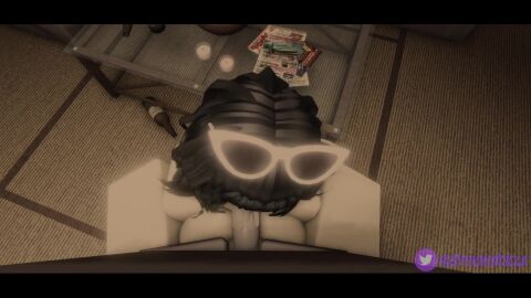 1boy 1girls 3d animated black_hair blowjob blush breasts cum cum_in_mouth cum_in_pussy cum_inside fellatio female large_breasts large_penis male male/female male_penetrating_female oral oral_penetration penis pussy roblox robloxian sex sound source_request spookyicicle spread_legs sunglasses sunglasses_on_head tagme twitter_username vaginal_penetration video voice_acted white_body