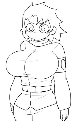 1girls big_breasts blush breasts cleavage clothed clothing enigi09 erika_(enigi09) female female_focus female_only hips oc original original_character tagme thick_thighs wide_hips