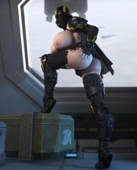 1girls 3d 3d_(artwork) areolae ass big_ass big_breasts breasts breasts_bigger_than_head cleavage female female_only fingerless_gloves gloves helldiver_(helldivers) helldivers helldivers_2 helmet hourglass_figure huge_breasts large_ass large_breasts nipples solo solo_female tactical_gear tactical_nudity thick_thighs thighhighs thighs top_heavy top_heavy_breasts topless topless_female useless_armor useless_clothes useless_clothing vaako wide_hips