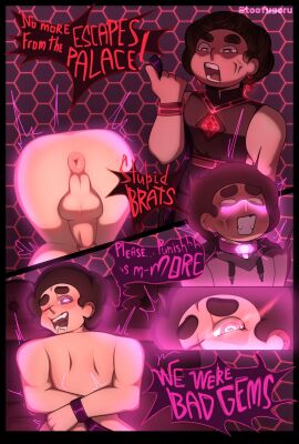 2boys asking asking_for_it asking_for_more ass ass_exposed ass_focus erect_penis erection fully_naked fully_nude gay gay_male male male_focus male_only on_bed on_stomach penis public public_exposure public_humiliation public_indecency public_nudity public_use puffy_anus punished punishment shock shock_collar steven_quartz_universe steven_universe through_wall tied tied_hands tied_up toofygoru