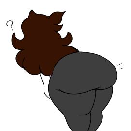 ? ass bending_over big_ass big_butt brown_hair doodle fat_ass fat_butt female female_only fully_clothed huge_ass huge_butt jaiden jaiden_animations marioishere7 solo thick_ass thick_butt thick_thighs youtube youtuber youtuber_girl