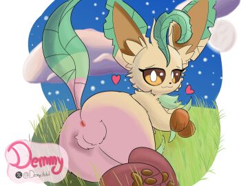 demmy eeveelution feral generation_4_pokemon hi_res leafeon male nintendo pokemon pokemon_(species) solo