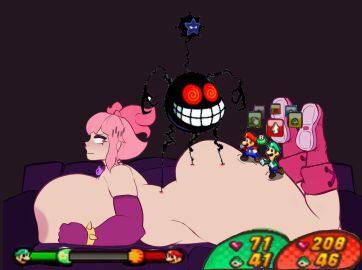 big_ass big_breasts brawl_stars breasts dark_star edit edited fawful female kpop luigi mario mario_(series) mario_and_luigi_(series) melodie_(brawl_stars) meme nintendo pink_hair sfcompany1e_(artist)
