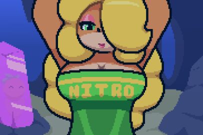 animated anthro bandicoot big_breasts blonde blonde_female blonde_hair blush blushing bouncing_breasts breasts breasts_out bubble bubbles crash_(series) crystal eye_shadow female green_eyes happy huge_breasts jiggling_breasts lipstick nipples nitro_crate_bikini no_sound orange_body pink_lips pink_lipstick pixel_animation pixel_art pov pov_eye_contact reflection smiling swimsuit tawna_bandicoot tearing_clothes tease teasing teasing_partner teasing_viewer tomato tomato_(okami_tomato) torn_swimsuit underwater wardrobe_malfunction water zxtomatofan