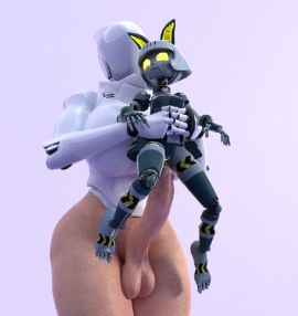 3d crossover cumwebs_3d female futa_on_female futanari haydee haydee_(game) intersex large_penis larger_futa penis robo-fortune robot robot_girl robot_humanoid size_play skullgirls smaller_female video_games