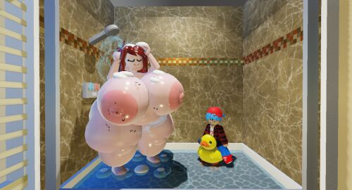 1girls 3d ass barefoot big_thighs breasts completely_nude female female_only fnf fnf_girlfriend fnf_mods fnf_sexdolls_au friday_night_funkin full_body girlfriend_(friday_night_funkin) girlfriend_(vanessamiller) hyper_ass hyper_breasts jenniferrose281 naked naked_female nude nude_female roblox roblox_avatar robloxian sex_doll showering solo solo_female tagme