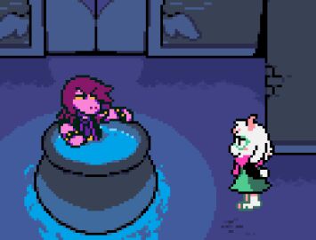 animated belly big_belly cheek_bulge deltarune fatal female gif male male_pred ralsei soft_vore stomach stomach_bulge struggling susie_(deltarune) thegreatanda2 unwilling_prey vore willing_pred