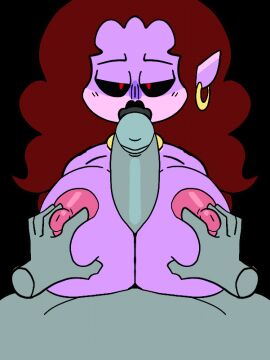 1boy 1girls animated animated_gif anon ass beat_banger big_ass female friday_night_funkin gif male male_pov milf mommy_mearest mother pov pov_male purple_body purple_skin red_eyes toriel_beat_banger transparent_background