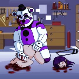 age_difference aged_up animatronic animatronic_male artist_request at_night bleeding blood_on_face corpse corpse_fuck cruelty cum_in_pussy doggy_style doggy_style_position doggy_style_sex doggystyle_position fazbear_frights female five_nights_at_freddy's fnaf from_behind from_behind_position funtime_freddy funtime_freddy_(fnafsl) gore goth goth_girl human_and_robot lost_head male millie millie_fitzsimmons my_art necrophilia night penis_in_pussy pleasure pleasured pleasured_male robot robot_penis severed_head size_difference small_breasts smaller_female tools workshop