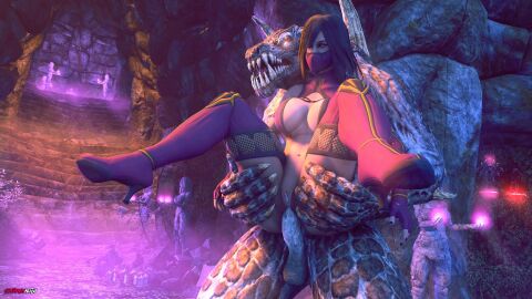 1girls 2022 3d anal anal_penetration anal_sex animated black_hair breasts cave clothed female large_breasts lifted looking_away masked masked_female mileena monster mortal_kombat mortal_kombat_x mp4 no_sound penetration scathachalter sfm source_filmmaker straight video watermark yellow_eyes