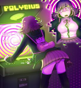 1girls american_mythology arcade_machine backpack breasts brushie_art danganronpa danganronpa_2:_goodbye_despair drooling female female_only folklore hypnosis hypnotic_eyes hypnotized mythology nanami_chiaki north_american_mythology open_mouth panties polybius_(arcade) public_domain school_uniform schoolgirl_uniform skirt tagme thighhighs upskirt urban_legend
