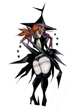 ass doll_girl female high_heel_boots high_heels kiduna_doll kiduna_doll_(merafume) living_doll merafume orange_hair stiches tagme thigh_boots twintails underwear witch_costume witch_hat