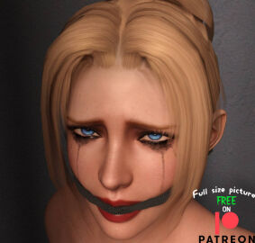 3d abducted abduction blonde-haired_female blonde_eyebrows blonde_female blonde_hair blue_eyes bondage bsfd cleave_gag closeup crying crying_with_eyes_open damsel_in_distress daz_studio dead_or_alive defeated defeated_female dominant_pov dominated dominated_female face_focus female female_focus female_human female_only gag gag_bondage gagged gagged_female helpless helpless_female human kidnapped kidnapping looking_at_viewer looking_up makeup makeup_running mmmph! mouth_gag ninja_gaiden pov rachel_(ninja_gaiden) red_lipstick restrained running_makeup running_mascara runny_makeup runny_mascara sad scared scared_expression scared_face slave slave_girl submissive submissive_female submissive_human tear tears video_game_character