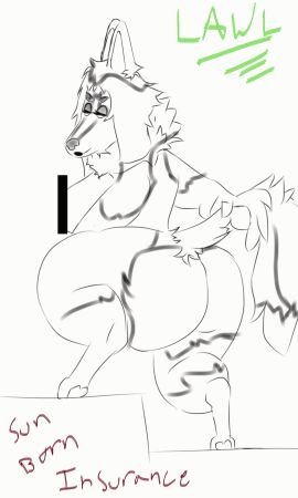 animated anthro canid canine canis censored domestic_dog female german_shepherd herding_dog hi_res mammal misty_(lewdfruit) pastoral_dog solo sunburninsurance tail tail_pull