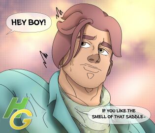 asking_a_question comic comic_page gay hegassensaga looking_at_another male no_sex surprised sweatdrop