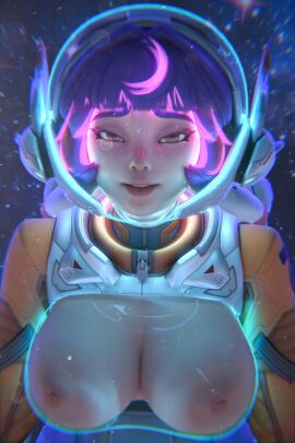 1girls 3d activision ass astronauts big_ass big_breasts blizzard_entertainment breasts bust busty curvaceous curvy curvy_figure female female_focus hips huge_breasts juno_(overwatch) large_breasts light-skinned_female light_skin open_clothes overwatch overwatch_2 piroguh smug space top_heavy voluptuous waist