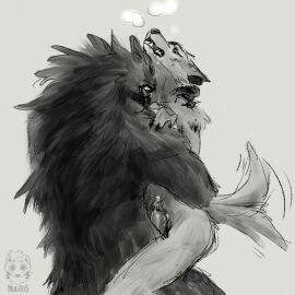 1:1 anthro bite bodily_fluids canid canine canis claws cuntboy duo genital_fluids heat_(temperature) hi_res humanoid intersex male male/male mammal mythological_canine mythological_creature mythology nugitos penile penis precum sex size_difference sloppy_seconds were werecanid werecanine werewolf wolf