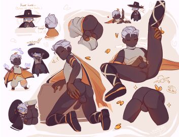 2024 2boys ambient_among_us artist_signature ass ass_focus balls blush blush_lines brown_body butt butt_focus butterflies butterfly cape chibi faceless_male flexible glowing_body grey_body hand_on_another's_ass hat hi_res juggling lightwing01 male male_only mask penis presenting presenting_balls presenting_butt presenting_hindquarters self_upload sky:_children_of_the_light sky_children_of_the_light thatgamecompany white_hair