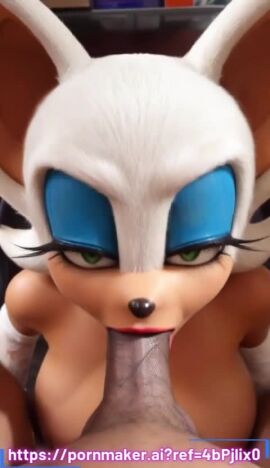 ai_generated animated anthro anthro_on_human blowjob deepthroat eye_contact fellatio furry furry_on_human human_on_anthro human_on_furry no_sound pornmaker.ai realistic restroom rouge_the_bat sonic_the_hedgehog_(series) tagme video