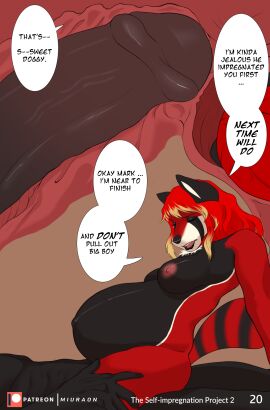 1girls 2024 5_fingers ailurid anthro anthro_on_anthro anthro_penetrated anthro_penetrating anthro_penetrating_anthro ass balls belly big_belly big_breasts black_body black_fur black_hair black_nose breasts catherine_(alpha-wolf) closed_eyes comic dialogue duo english_text equid equine female female_penetrated fetus fingers fur genitals hair hi_res horse humanoid_genitalia humanoid_penis hybrid_genitalia hybrid_penis internal interspecies male male/female male_penetrating male_penetrating_female mammal medial_ring medial_ringed_humanoid_penis medial_ringed_hybrid_penis miuraon navel nipples nude nude_anthro nude_female nude_male outie_navel page_number penetration penile penile_penetration penis penis_in_pussy pregnant pregnant_anthro pregnant_female pregnant_sex pussy red_body red_fur red_hair red_panda sex smile speech_bubble teeth text tongue uterus vaginal_penetration white_body white_fur
