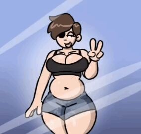 1girls animated ass_expansion belly_overhang big_breasts breast_expansion breast_growth breast_growth_(enlargement) breasts chubby chubby_female female fluffystuffy21 huge_breasts thick_thighs thighs
