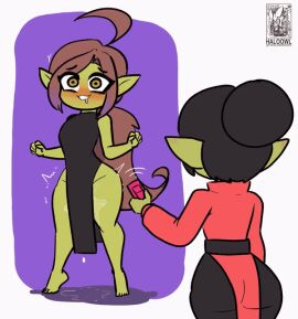 2024 2girls animated animated_image female gif goblin haloowl remote_control_vibrator sex_toy tagme vibrator vibrator_under_clothes