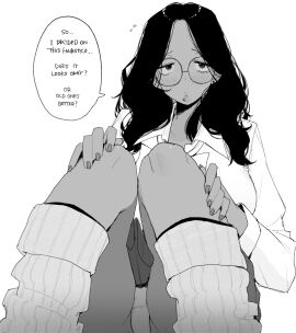 coli_(ohasi) dark-skinned_female dark_skin female flashing_panties glasses ohasi panties straight_hair