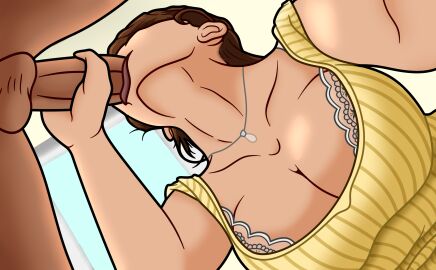 big_breasts blowjob breasts clothed_female clothed_female_nude_male dorosh female male underview