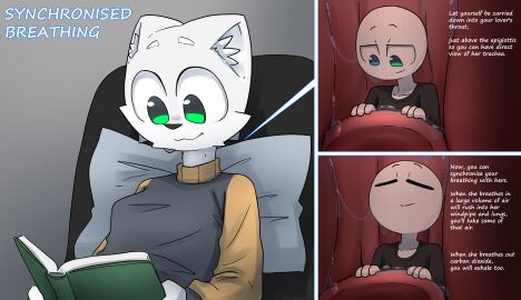 absurd_res anthro bodily_fluids clothed clothing digital_media_(artwork) duo english_text extreme_size_difference female fur hi_res k_o_tsitraeht macro male male/female micro oral_vore simple_background size_difference sizedifference text throat vore