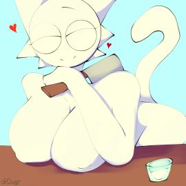 artist_name artist_signature ass big_ass big_breasts breasts closed_eyes f&d female female_only fur furry huge_breasts incredibox_mod knife smile sprunki tail wenda_(sprunki) white_fur