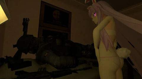 1boy 3d counter-strike_(series) female garry's_mod male reisen_udongein_inaba touhou underwear