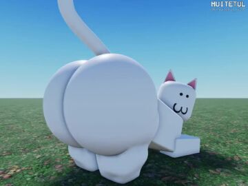 1ambiguous 1animal 1feral 2024 3d 3d_animation :3 ambiguous_gender animal animated animation ass ass_focus big_ass big_butt busty_feral butt_focus clapping_ass clapping_butt clapping_buttocks clapping_cheeks domestic_cat feline feral huge_ass huge_butt looking_at_viewer looking_back loop looping_animation mp4 muitetul roblox robloxian tagme thick_thighs video white_cat