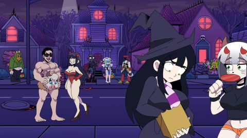 animated, ass shake, bouncing breasts, cosplay, hagen toons, hagen wolfhowl, hallowee...