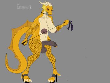 anthro dragon erenerbe herm hi_res intersex mythological_creature mythological_scalie mythology scalie solo
