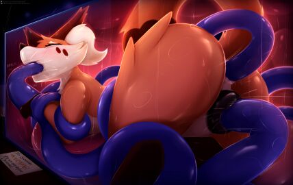 2025 absurd_res all_three_filled anal anal_sex animal_genitalia animal_vulva anus ass blush bodily_fluids bound box canid canine canine_genitalia canine_vulva christmas closed_eyes container english_text female fennekin feral generation_6_pokemon generation_8_pokemon genital_fluids genitals gift gift_box hi_res holidays hybrid inside_stomach looking_pleasured mammal mimic mimic_chest nickit nintendo oral oral_penetration penetration pokemon pokemon_(species) questionable_consent raised_tail restrained restrained_by_tentacles saliva saliva_string sex soft_vore tail tentacle tentacle_in_ass tentacle_in_mouth tentacle_in_vagina tentacle_penetration tentacle_sex text thick_thighs tongue vaginal_fluids vaginal_penetration visionaryserpent vore vulva